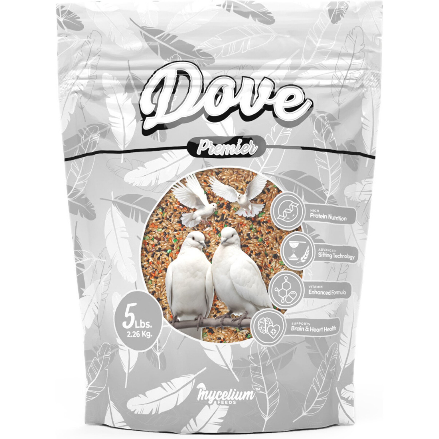 Mycelium Feeds Premier High Protein Seed Blends Dove & Pigeons Food, 5-lb bag