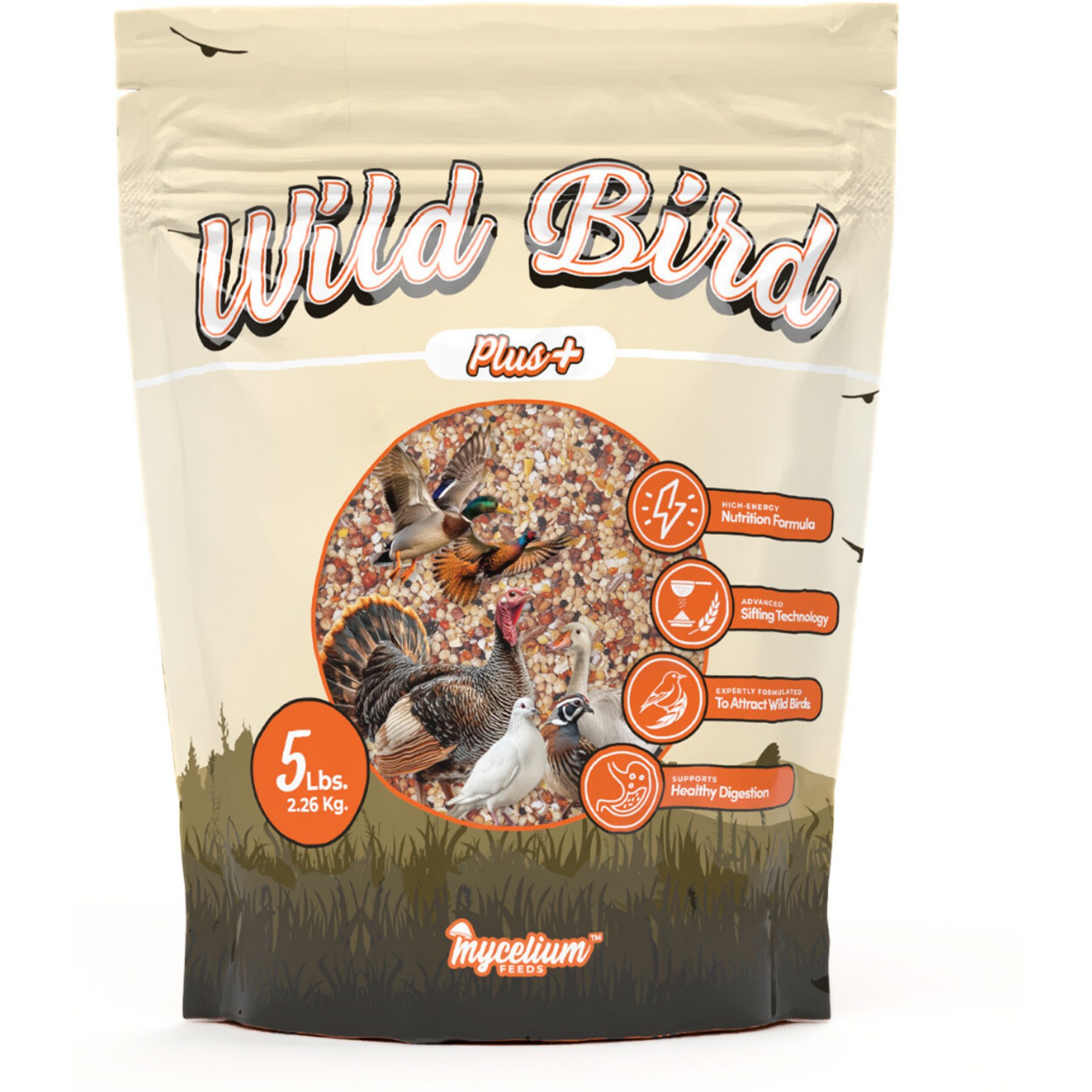 Mycelium Feeds Clean Low Mess Seed Blends Wild Bird Food, 5-lb bag
