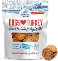 Farmland Traditions USA Dogs Love Turkey & Sweet Potato Grain-Free Jerky Dog Treats, 3-lb bag