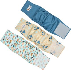Bella & Pal Washable Belly Band Male Dog Wrap, Teal, 3 count, X-Large: 24 to 29-in waist