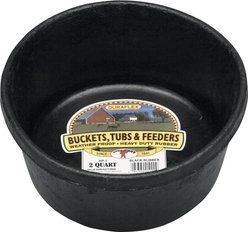 Little Giant Rubber Livestock Feed Pan, 2-qt