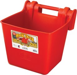 Little Giant Hook Over Livestock Feeder Bucket, Red, 15-qt