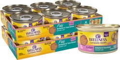 Wellness Complete Health Kitten Pate Grain-Free Whitefish & Tuna Wet Cat Food, 3-oz can, case of 12