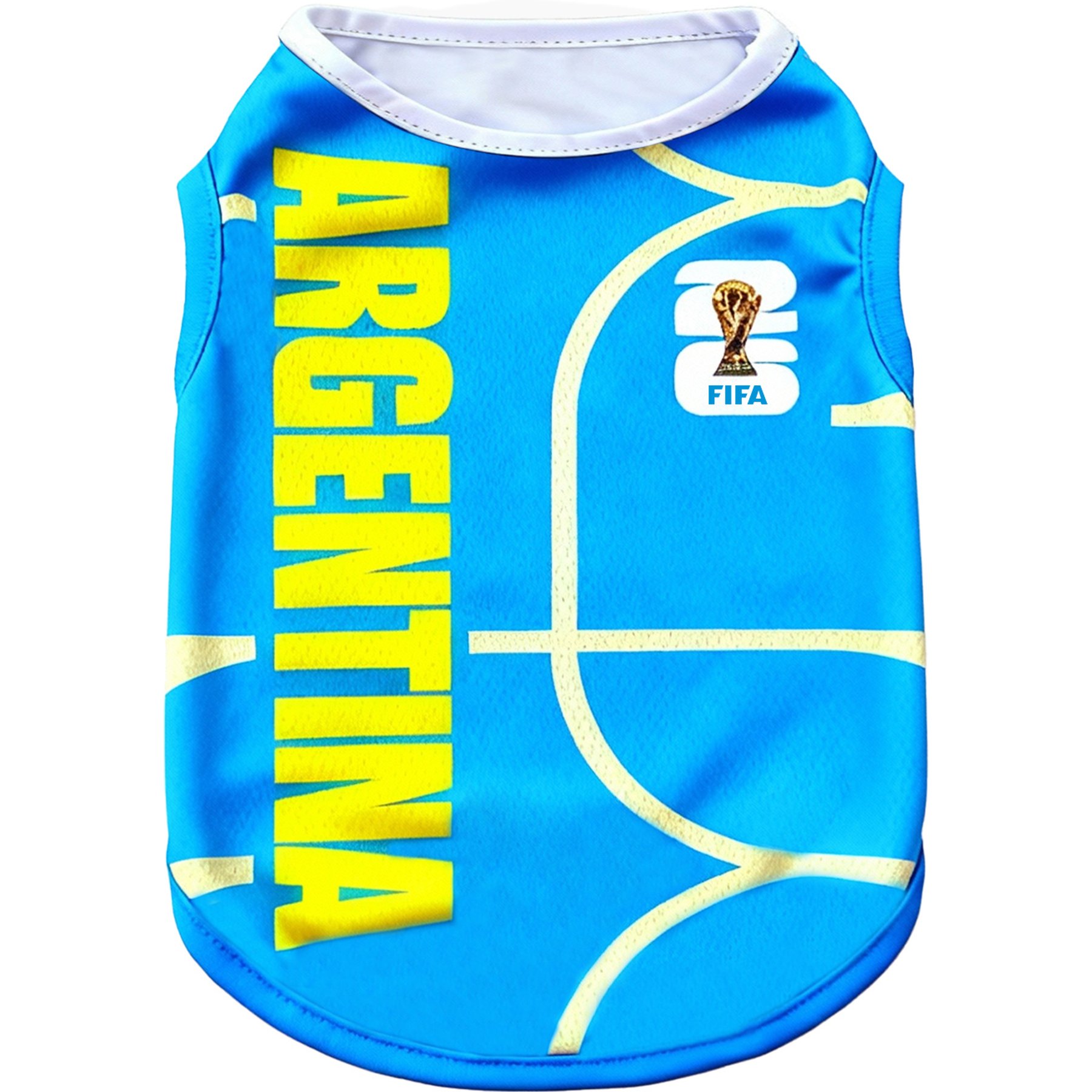 FIFA WC26 Machine Washable Dog Shirt, Blue, X-Large, Argentina