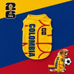 FIFA WC26 Machine Washable Dog Shirt, Yellow, Large, Colombia slide 2 of 4