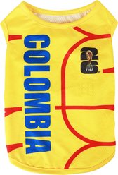 FIFA WC26 Machine Washable Dog Shirt, Yellow, Large, Colombia