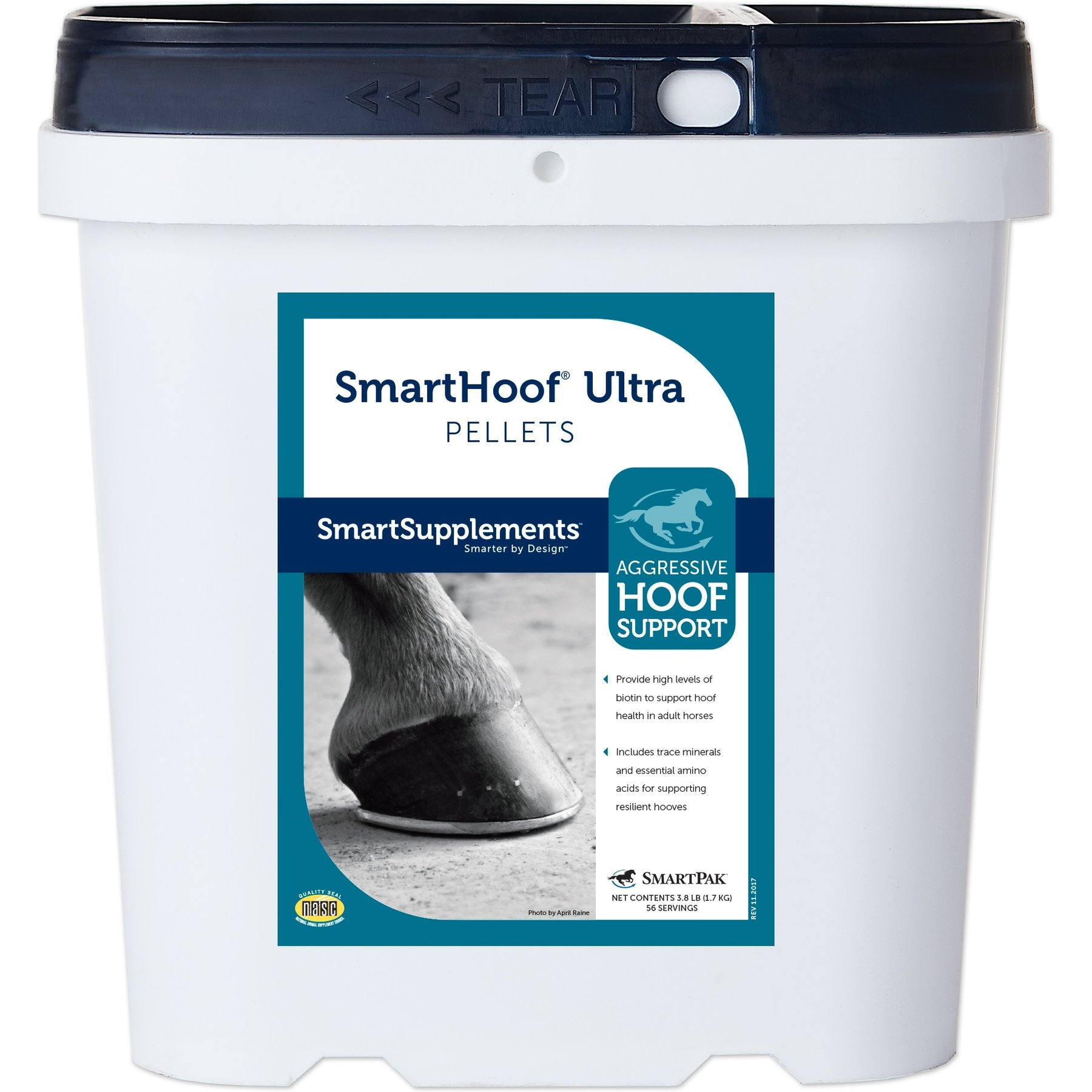 SmartPak SmartSupplements SmartHoof Ultra Pellets Supplement for Horses, 3.8-lb bucket