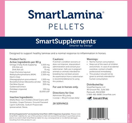 Show full view: SmartPak SmartSupplements SmartLamina Pellet Horse Hoof Care Supplement, 5-lb bag slide 5 of 8