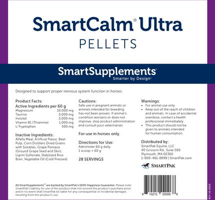 Show full view: SmartPak SmartSupplements SmartCalm Ultra Pellet Horse Calming Supplement, 3.75-lb bag slide 4 of 7
