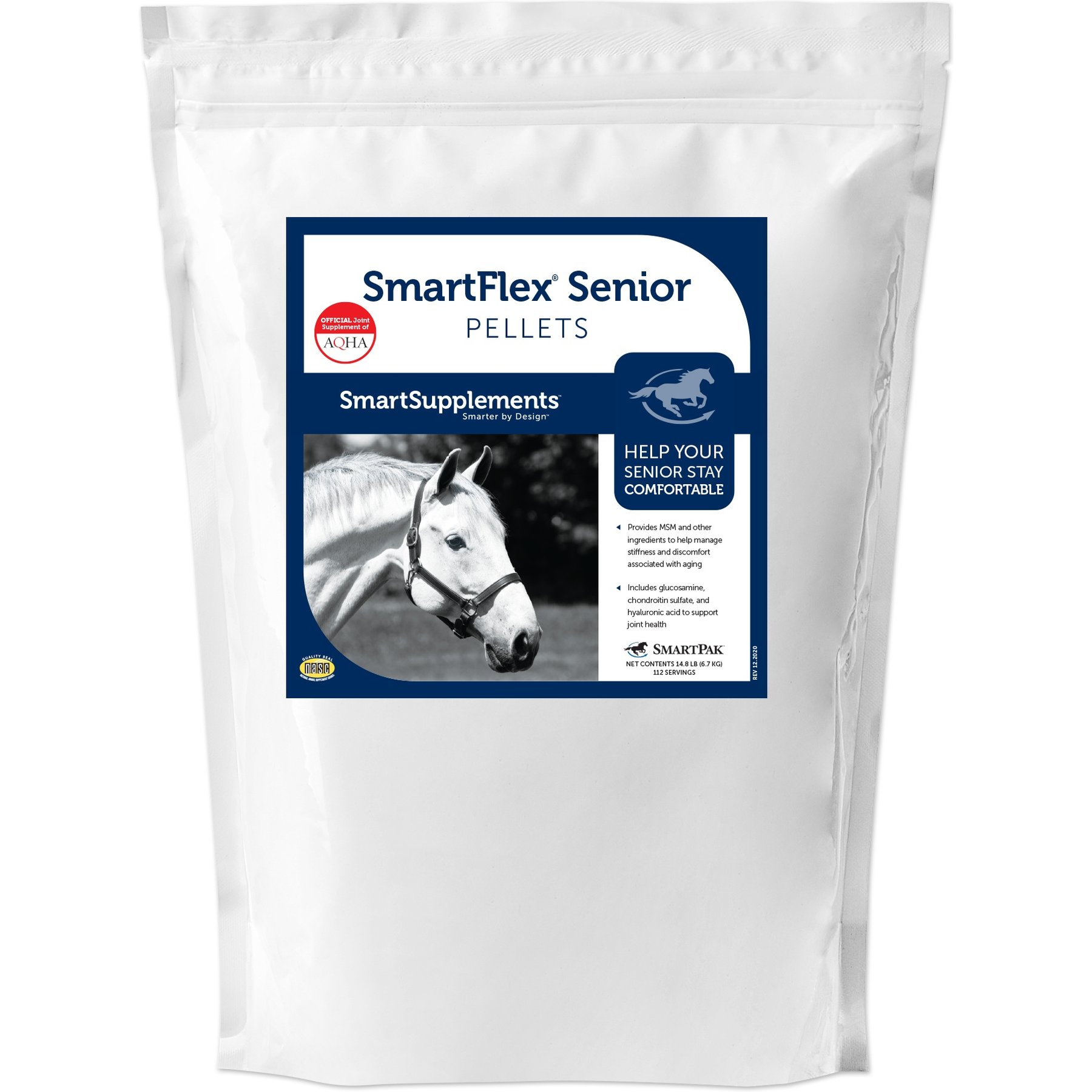 SmartPak SmartSupplements SmartFlex Senior Pellets Supplement for Horses, 14.8-lb bag