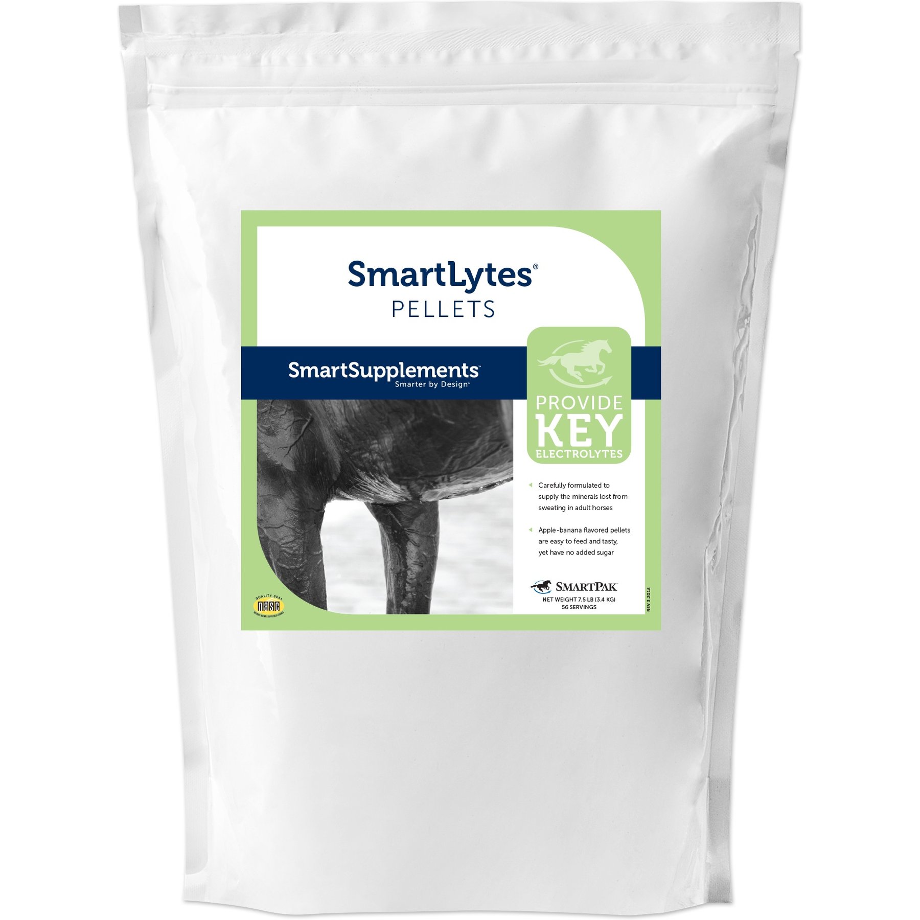SmartPak SmartSupplements SmartLytes Pellet Horse Electrolyte Supplement, 7.5-lb bag