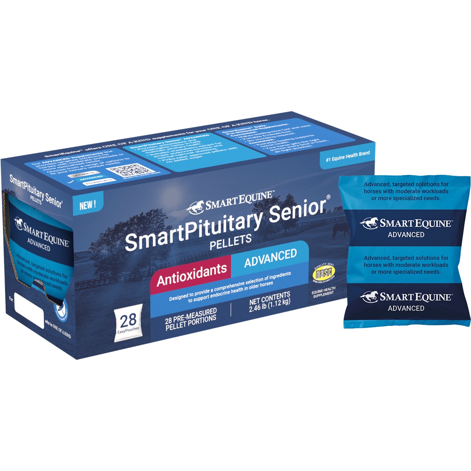 SmartPak SmartPituitary Senior Pellets EasyPouch Supplement for Horses