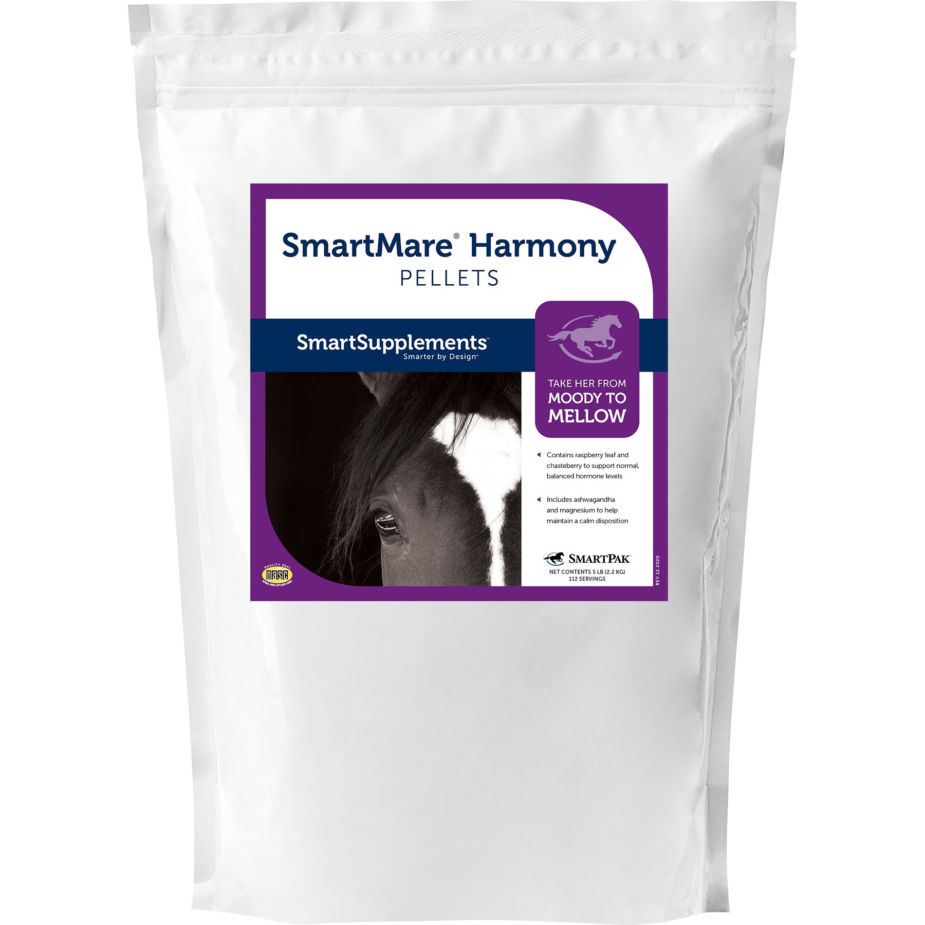 SmartPak SmartMare Harmony Pellets Calming Supplement for Horses, 5-lb bag