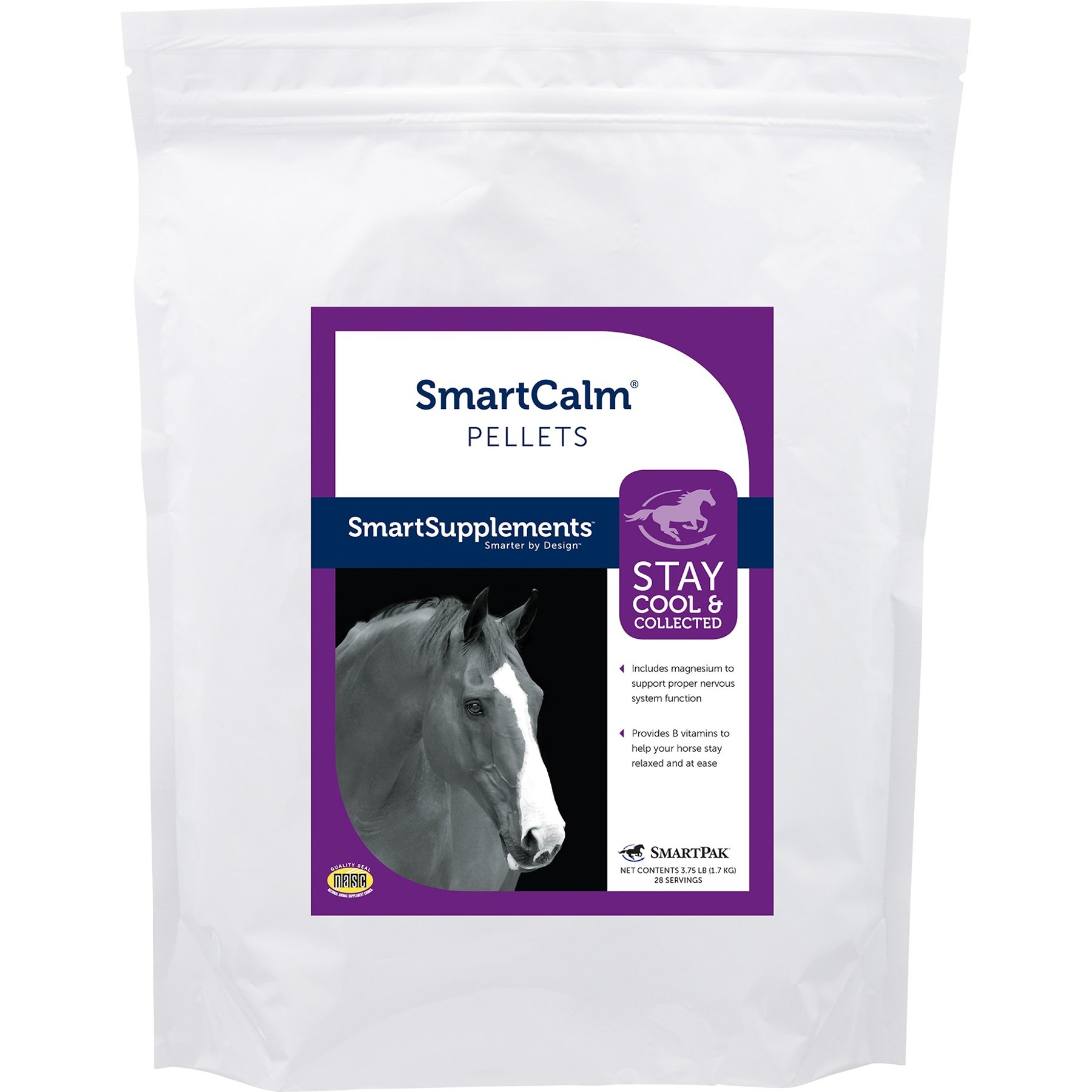 SmartPak SmartCalm Pellets Calming Supplement for Horses, 3.75-lb bag