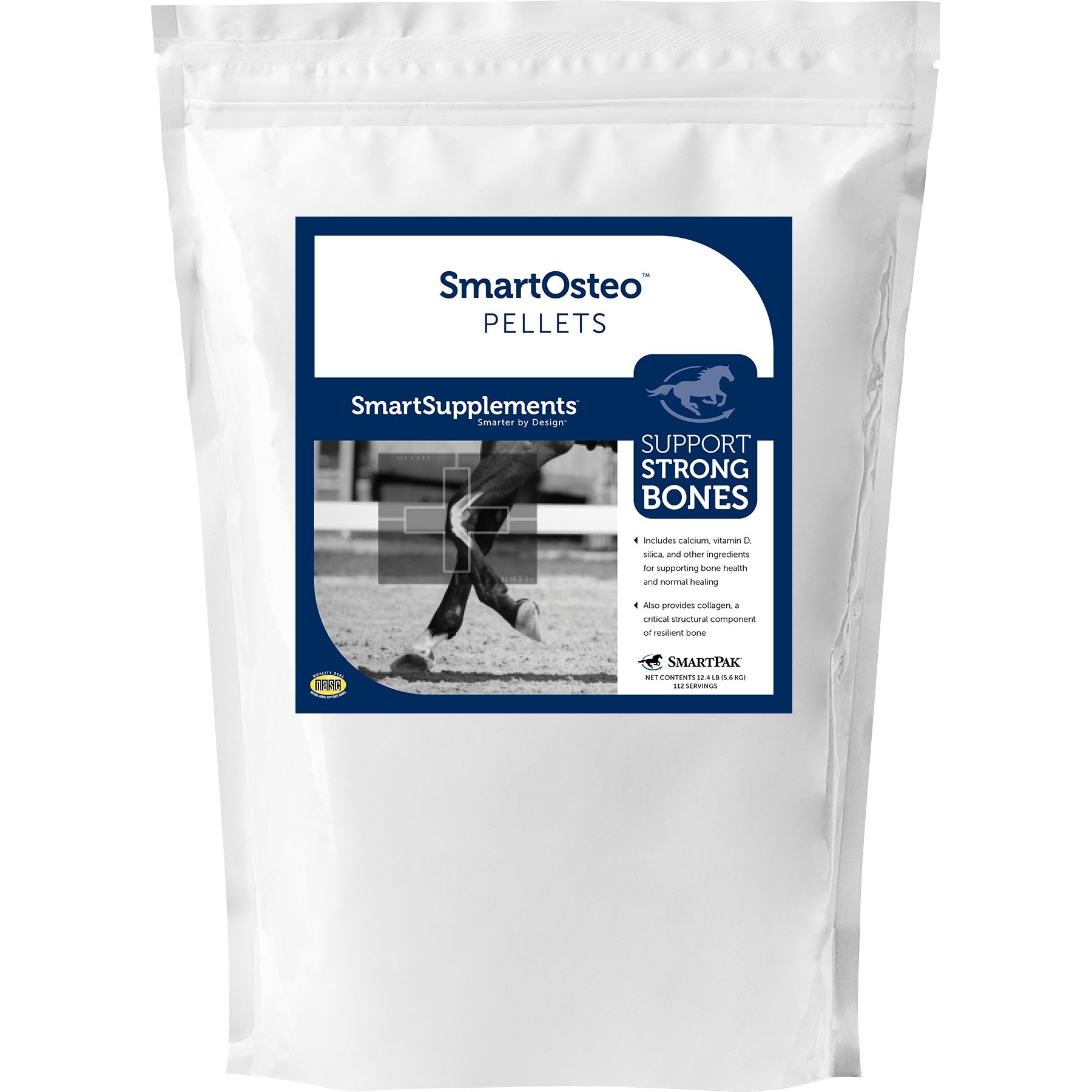 SmartPak SmartOsteo Pellets Joint Supplement for Horses, 12.4-lb bucket