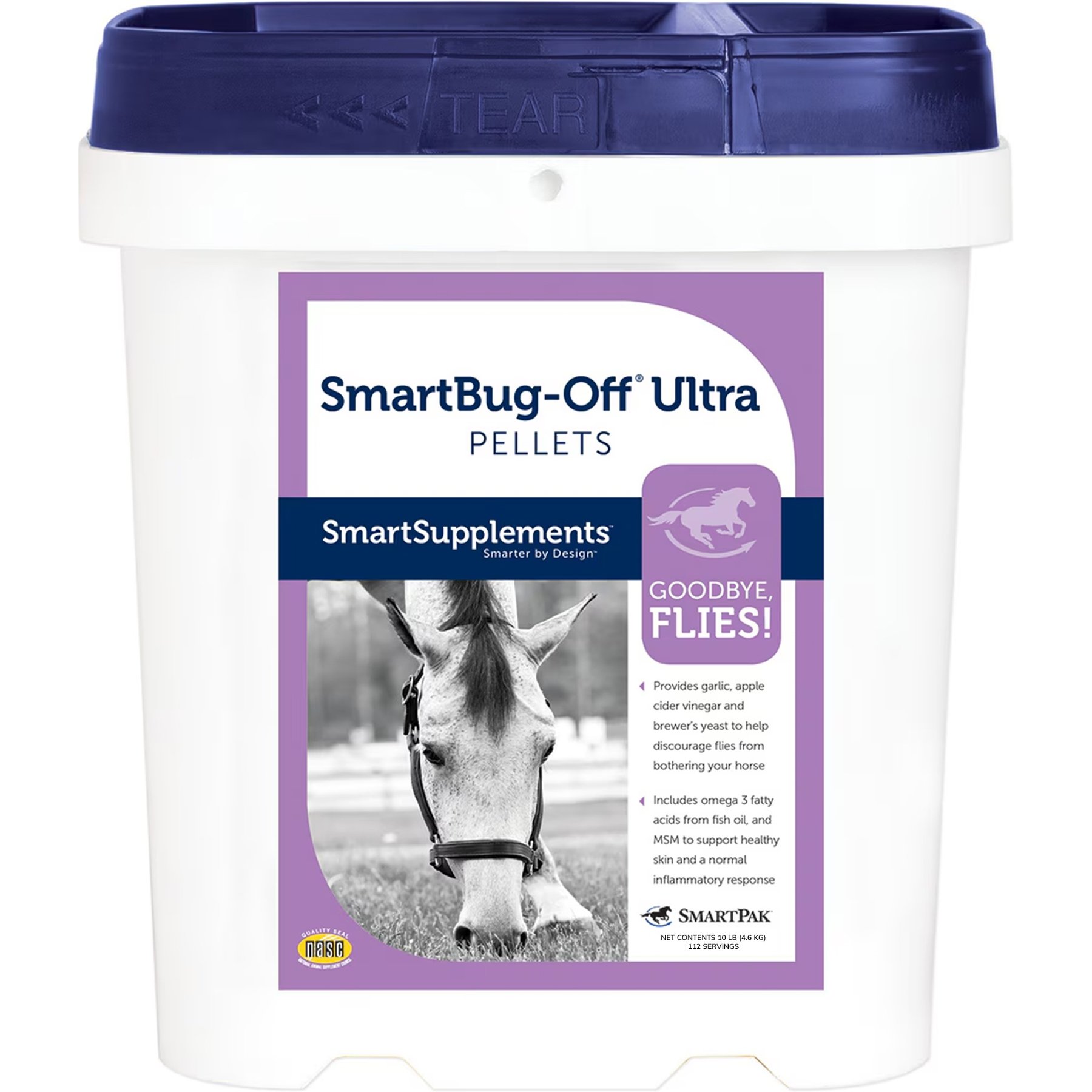 SmartPak SmartBug-Off Ultra Pellets Insect Control for Horses, 10-lb bucket