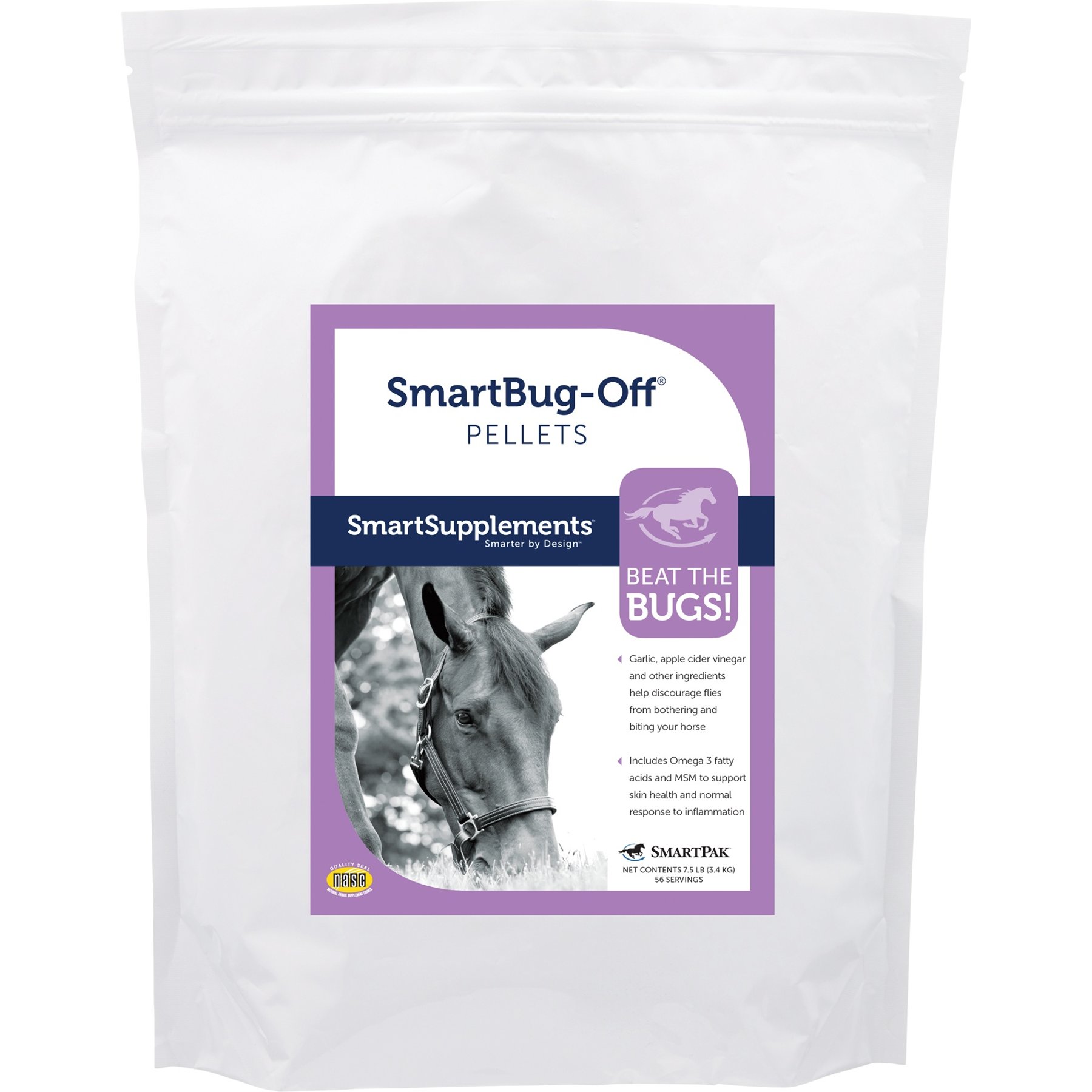 SmartPak SmartBug-Off Pellets Insect Control for Horses, 7.6-lb bag