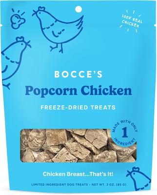 BOCCE'S BAKERY Popcorn Chicken High-Protein Freeze-Dried Dog & Cat