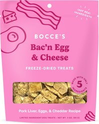Bocce's Bakery Bac'N Egg & Cheese High-Protein Freeze-Dried Dog & Cat Treats, 3-oz bag slide 1 of 6