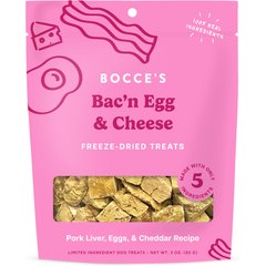 Bocce's Bakery Bac'N Egg & Cheese High-Protein Freeze-Dried Dog & Cat Treats, 3-oz bag