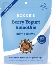 Bocce's Bakery Berry Yogurt Smoothie Wellness Limited-Ingredient-Diet Adult Soft & Chewy Dog Treats, 6-oz bag