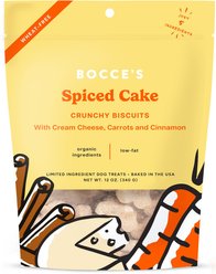 Bocce's Bakery Spiced Cake Biscuits Crunchy Dog Treats, 12-oz bag