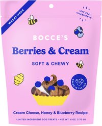 Bocce's Bakery Berries & Cream Soft & Chewy Dog Treats, 6-oz bag
