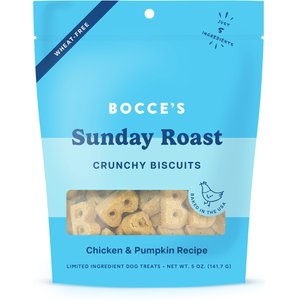 Bocce's Bakery Everyday Sunday Roast Biscuits Crunchy Dog Treats, 5-oz bag