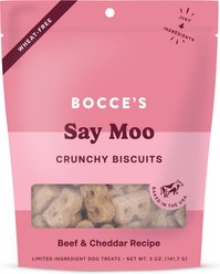 Bocce's Bakery Everyday Say Moooo Biscuits Crunchy Dog Treats, 5-oz bag