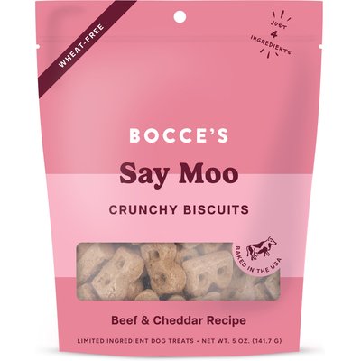 Bocce's Bakery Bocce's Bakery Everyday Say Moooo Biscuits Crunchy Dog Treats, 5-oz bag