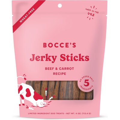 Bocce's Bakery Bocce's Bakery Grazers Beef Jerky Dog Treats, 4-oz pouch