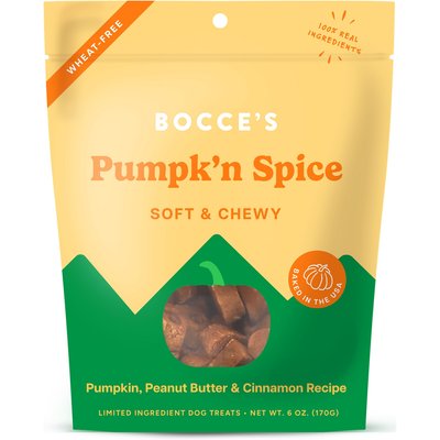 Bocce's Bakery Bocce's Bakery Pumpk'n Spice Pumpkin, PB & Cinnamon Recipe Dog Treats, 6-oz bag