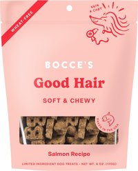 Bocce's Bakery Dailies Good Hair Salmon Recipe Dog Treats, 6-oz pouch