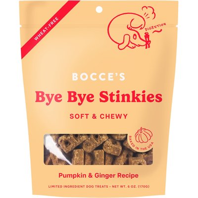 Bocce's Bakery Bocce's Bakery Dailies Bye Bye Stinkies Pumpkin + Ginger Recipe Dog Treats, 6-oz pouch