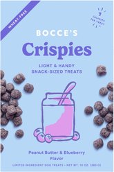 Bocce's Bakery Crispies PB & Blueberry Recipe Dog Treats, 10-oz box