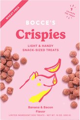 Bocce's Bakery Crispies Banana & Bacon Recipe Dog Treats, 10-oz box