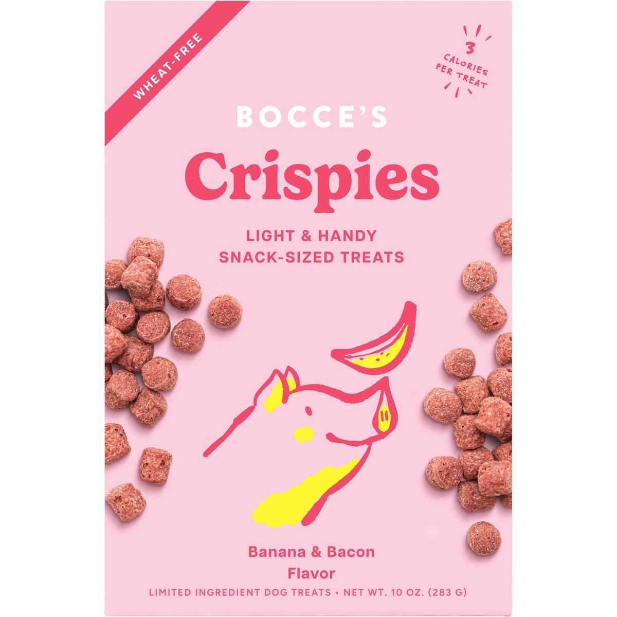 Bocce's Bakery Crispies Banana & Bacon Recipe Dog Treats, 10-oz box