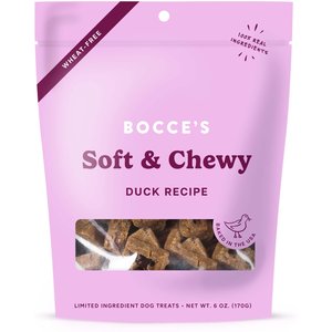 Bocce's Bakery Soft & Chewy Duck Recipe Dog Treats, 6-oz bag