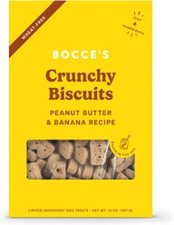 Bocce's Bakery Oven Baked Wheat-Free Pb + Banana Recipe Dog Treats, 14-oz box