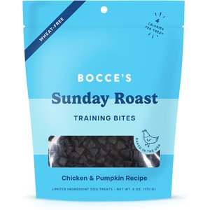Bocce's Bakery Sunday Roast Chicken & Pumpkin Recipe Training Bites Dog Treats, 6-oz bag