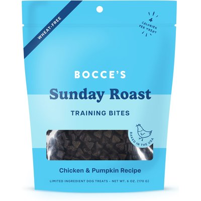 Bocce's Bakery Bocce's Bakery Sunday Roast Chicken & Pumpkin Recipe Training Bites Dog Treats, 6-oz bag