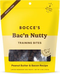 Bocce's Bakery Bac'n Nutty PB & Bacon Training Bites Dog Treats, 6-oz bag