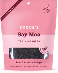 Bocce's Bakery Say Moo Beef & Cheddar Training Bites Dog Treats, 6-oz bag