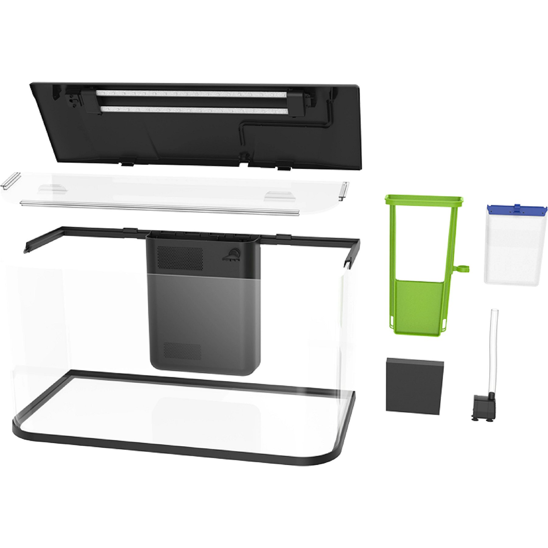 GloFish LED Light Stick & Integrated Filtration Glass Tropical Freshwater Aquarium, 20-gal