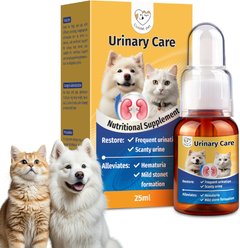 Cassiel Pet Urinary Tract Care Drops Health Solution Supplement for Dogs & Cats, 0.84-fl oz