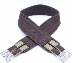 Paradise Barns All Purpose Neoprene Non-Slip Breathable Contoured Chafeless Horse Girth, Brown, 42-in