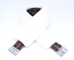 Paradise Barns Fleece Lined All Purpose Contoured Horse Girth, Brown, 42-in slide 2 of 3