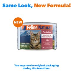 Feline Natural New Zealand Chicken & Venison Feast Grain-Free Canned Cat Food, 6-oz, case of 12 slide 2 of 8