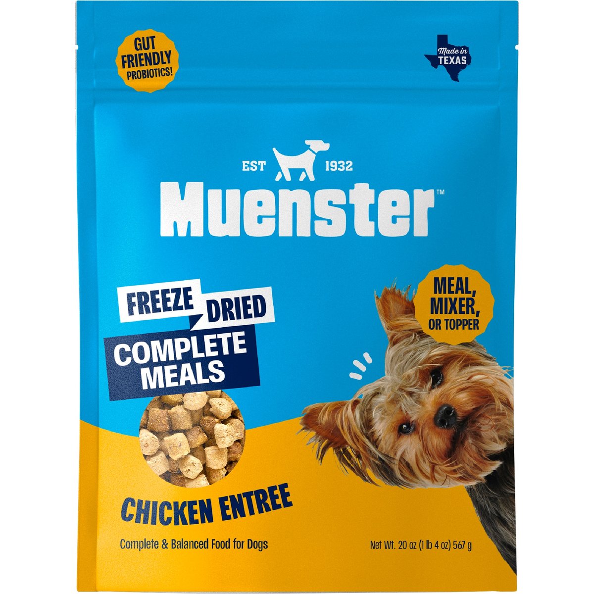 Muenster Chicken Bites Freeze-Dried Dog Food, 20-oz bag