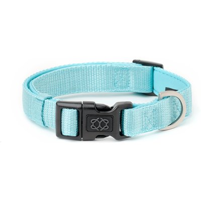 DOGISTRY DOGISTRY Adjustable City Dog Collar, Fifth Avenue Blue, X-Small: 9 to 11-in neck, 5/8-in wide